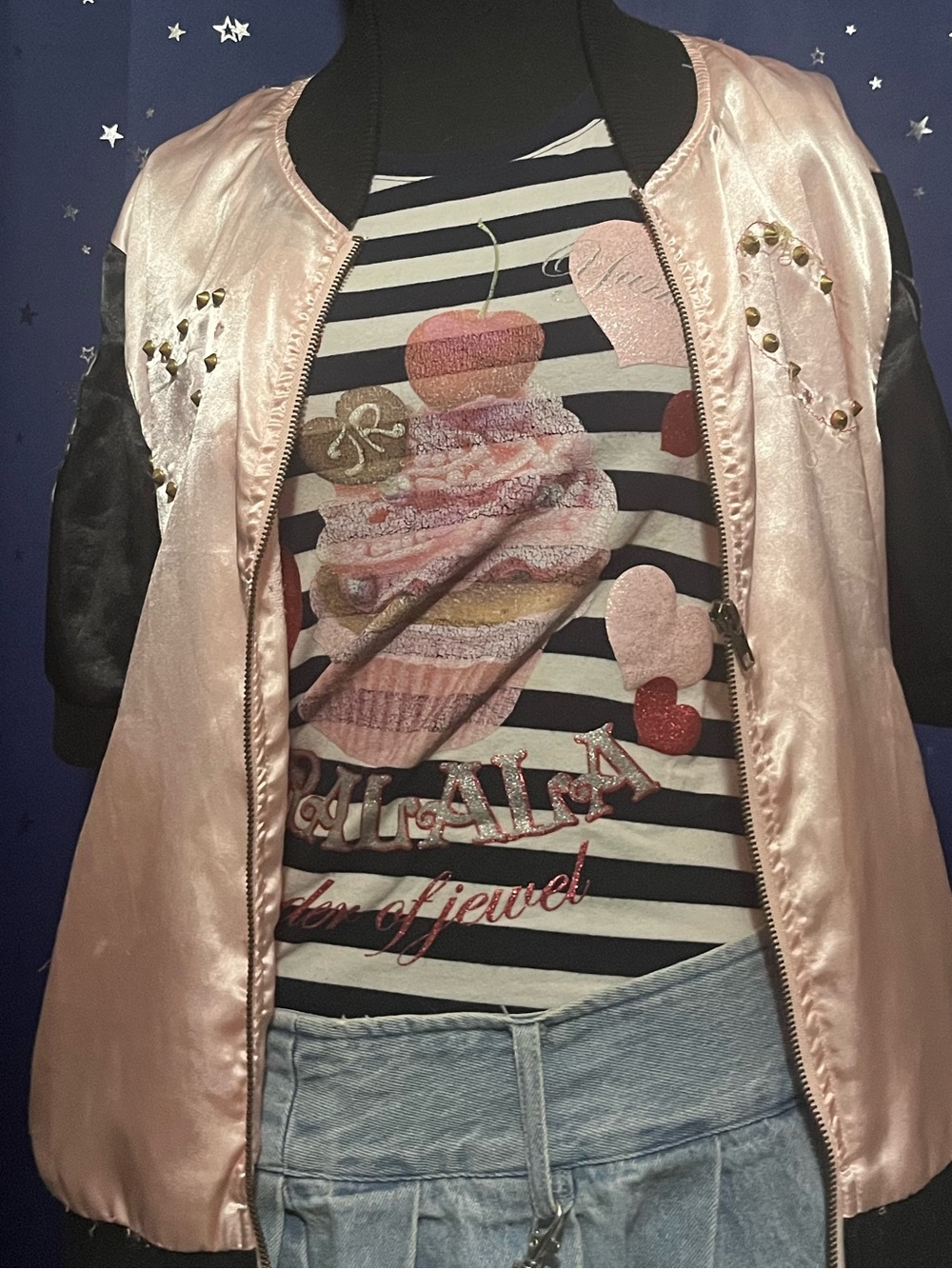 Vintage Tralala Liz Lisa top. Rare Glittler 3d graphics
